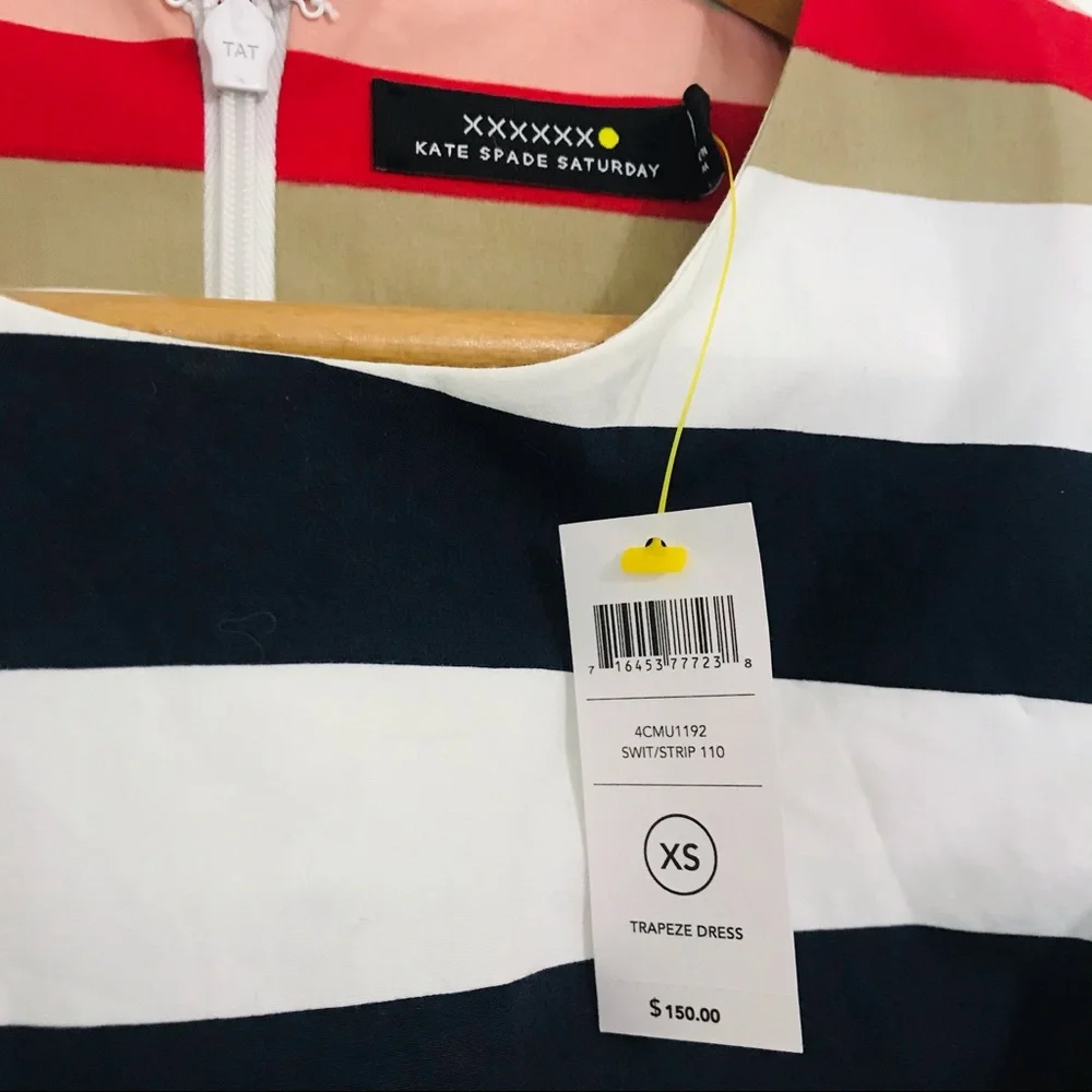 Kate Spade Saturday Striped Trapeze Dress XS